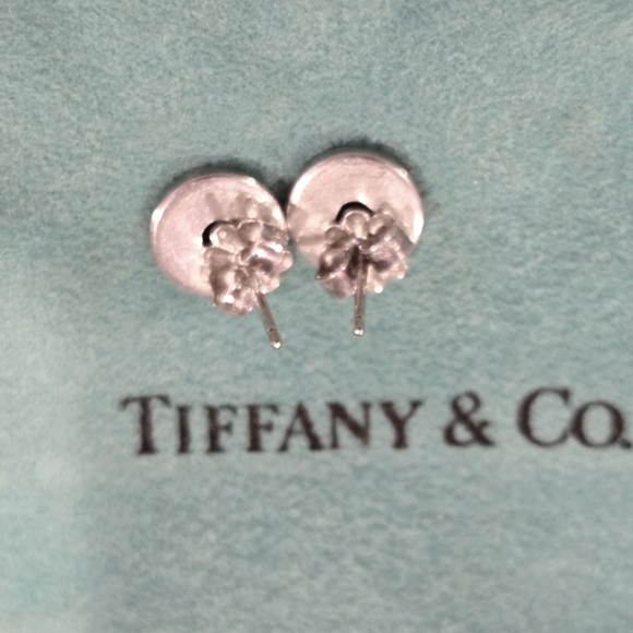 Tiffany & Co. Sterling Silver Atlas Roman Numeral Notes Stud Earrings - Picture 2 of 4